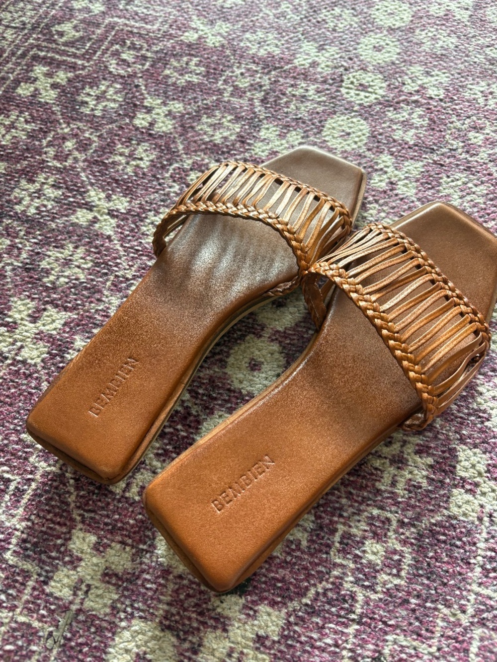 Bembien Brown Estelle Sandals Slides NEW size 39 (NWOT)